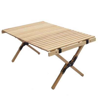 China Competitive Cake Roll Folding Wood Tables Carrying Outdoor Leisure Table Wooden Furniture General for Luxury Modern Style for sale