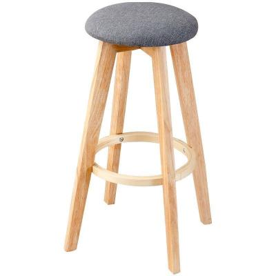 China Commercial Furniture Modern Design Solid Wood Bar Stool High Chair for Bar for sale