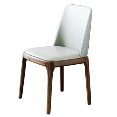 China Modern Nordic Leisure Back Fabric Teak Solid Wood Dining Chair for Coffee Shop and Restaurant Furniture for sale