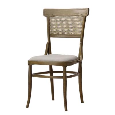 China Custom Made Birch Wood Hotel Dining Chairs with Fabric Upholstery for sale