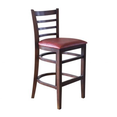 China Bar Furniture Modern Solid Wood High Chair Wood Bar Chair for Restaurant Dining for sale