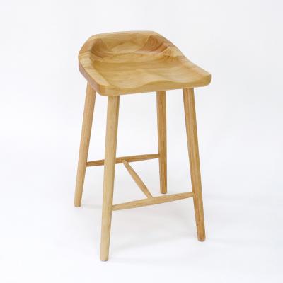 China Rubber Wood Frame Antique Solid Wooden Bar Chair Stools for Bar Table in Mail Packing and Material for sale