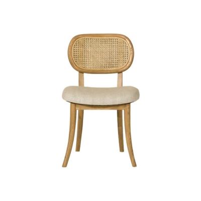 China Vintage Rattan/Wicker Chair Solid Wood Dining Chair Armless Rattan Chair for Customer Needs for sale