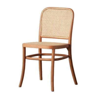 China Simple Design Solid Wood Dining Rattan Chair for Restaurant and Dining Room for sale