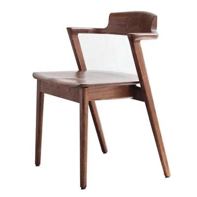 China Nordic Leisure Wooden Ash Wood Handrail Modern Dinning Chair for General Home Furniture for sale