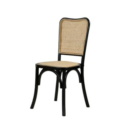 China Modern Wooden Rattan Back Dining Chair for Classic and Comfortable Seating for sale