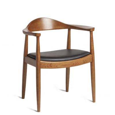 China Modern Dining Chair Armrest Wooden Chair with Pu Leather and Dining Room Furniture for sale