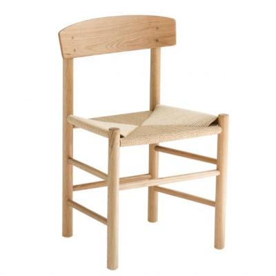 China Silla ajustable de papel natural de cordón silla de comedor de madera de ceniza estilo de diseño moderno con asiento ajustable en venta