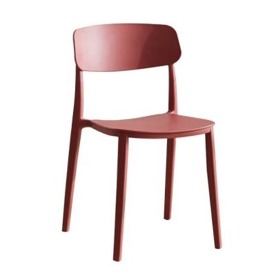 China Stackable Red Plastic Chair for Modern Nordic Design in Hotel Restaurant Banquet or Home Dining Area for sale