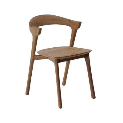 China Solid Wood Teak/Ash Hotel Farmhouse Simple Creative Outdoor Dining Chair for sale