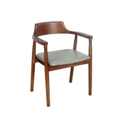 China North European PU Leather Pads Solid Wood Dining Chair for Restaurant NO Folded and OEM Service Accepted for sale