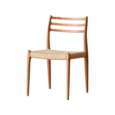 China Vintage Luxury Hotel Home Furniture Woven Cord Solid Wood Dining Chair for Restaurant in Customized Designs for sale