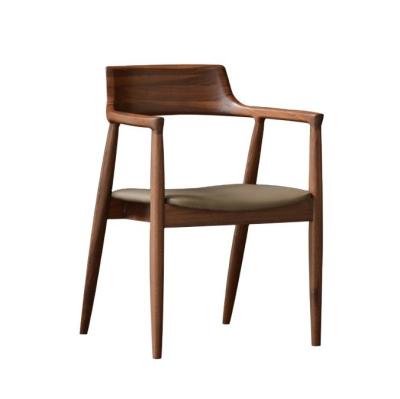 China Home Furniture General Solid Wood Restaurant Dining Chairs with Luxury Modern Design and PU Leather Material for sale