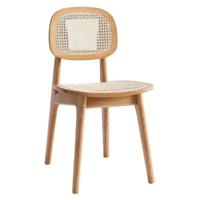 China Modern Rattan Dining Chair for Hotel Luxury Home Furniture in Oak Natural for sale