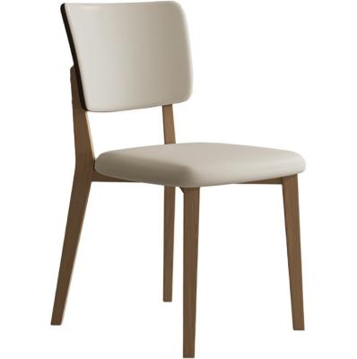 Chine Chaises de salle à manger de l'hôtel W47*D48*H86CM Morden Nordic PU Chaise en cuir en bois pour meubles de salle à manger rembourrée à vendre