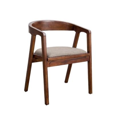 China Silla de madera natural/de nuez moderna, sencilla para el hogar, comedor, bar, silla de cuero de PU para la venta en venta