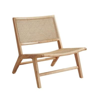 China Modern Style Ash Wood Dining Chair and Rattan Lounge Chair W65*D80*H69CM for Modern Office Building Decoration for sale