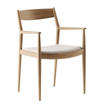 China Restaurant Wood Dining ArmChair Mid Century Modern Design Solid Wood Mail Packing Y for sale