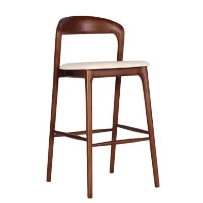 Chine Pas de tabouret de bar plié pour la salle à manger en bois massif Chaise en bois dans la cuisine du restaurant à vendre