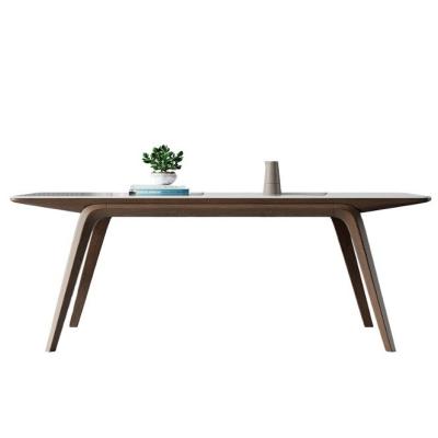 China Simple luz de lujo de madera sólida mesa de comedor conjunto para interiores modernos y elegantes en venta