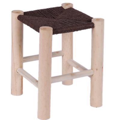 China Living Room Stool Solid Wood Dining Chair NO Folded with Modern Design and Wood Seat for sale