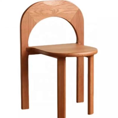 China Solid Black Wooden Leg Dining Chair with Classic Style U-shaped Backrest and Lift Chair Style for sale