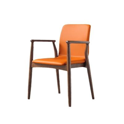 China Rubber Wood Frame Dining Chair for Restaurant Customize Luxury Modern Wooden Furniture for sale