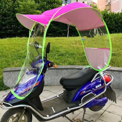 China Minimalist Full Covered Electric Motorcycle Scooter Umbrella Sunshade Cover Windproof Umbrella Electric Outdoor Motorcycle Umbrella For Rain for sale