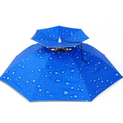 China Minimalist Rain And Fishing Proof Umbrella Wear Umbrella UV Protection Head Umbrella for sale