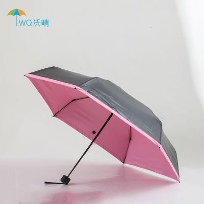 China Minimalist Fiber Customized Umbrella Five Mini Umbrella Portable Capsule Umbrella Ultraviolet Six-bone Support Times for sale