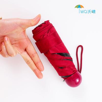 China Minimalist Amazon INS popular hot sale umbrella capsule 5 times pocket umbrella mini pocket umbrella for promotion for sale