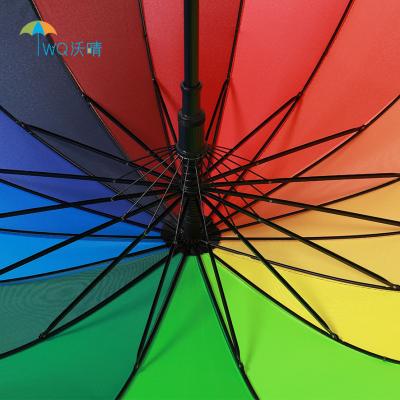 China Hot Sale Designer Fashion Customized Logo Rainbow Umbrella Minimalist Travel Umbrella Suppliers for sale