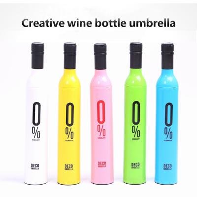 China Minimalist Made in China Promotional Umbrella Mini Umbrella Household Wine Bottle Silver Plastic Umbrella for sale