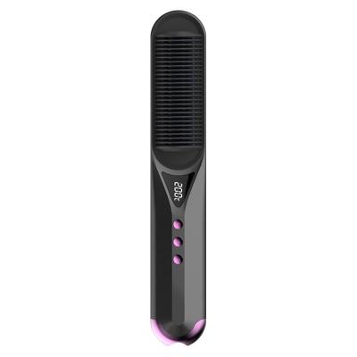 China Modern Customizable Logo Hair Straightener Electric Hair Straightener Hot Heating Comb for sale