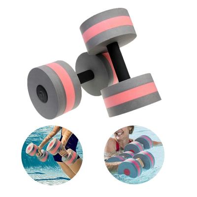 China Eco-friendly Swimming Exercises Foam Dumbbells EVA Aerobics Floating Dumbbells Water Swimming Aerobics Resistant for sale