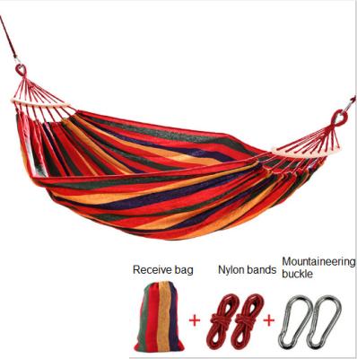 China Modern Hot Selling Portable Parachute Camping Folding Hammock Swings Canvas Hammock With Stick for sale