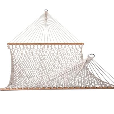 China Easy Folding Outdoor Rope Mesh Hammock For Yard Garden Handwoven Polyester Hammock Boho Rope Swing for sale