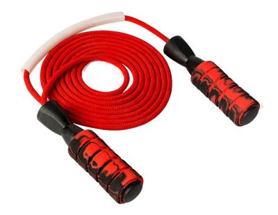 China Durable Hot Sale Fitness Adjustable Braided Nylon Weighted Jump Rope Skipping Rope Skipping Rope for sale