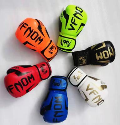 China Durable Custom Printed Boxing Gloves Adult Competition Training Boxing Gloves Pro Fighting PU Winning Gloves for sale