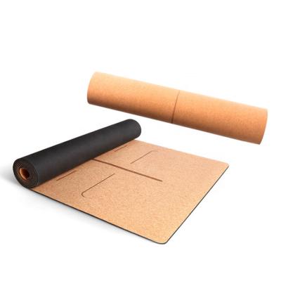 China High Quality Anti Slip Yoga Mat Eco Friendly Cork Yoga Mat Custom Printed Logo Natural Thick Anti Slip Yoga Mat for sale