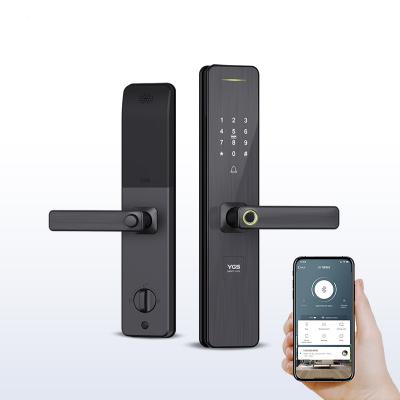 China Cheap Wireless Electric Luxury Biometric Keyless Entry Hotel Security Door Lock Wifi Biometric Smart Lock for sale