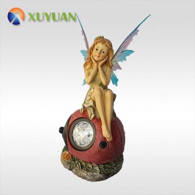 China Other Resin Cheap Garden Decoration Fairy Statue With Solar Light for sale