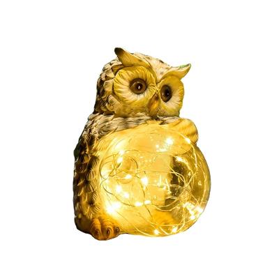 China Owl Garden Lights Handcrafted LED Solar Decorative Garden Lights Perfect Garden Statue for Patios, Pools, Yard, Waterproof for sale