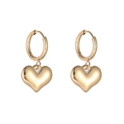 China Cold Fashion Simple Customized Earrings Sweet Simple Female Gold Color Love Earrings Trendy Simple Earring Jewelry for sale