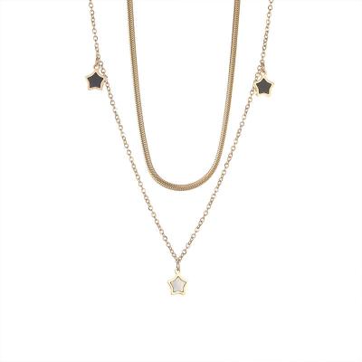 China 2021 other new women's simple clavicle chain five star shell acute necklace and bracelet for sale