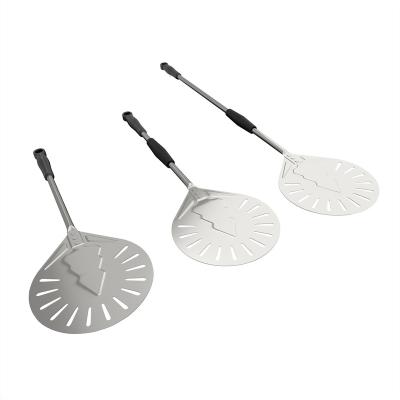 China New Christmas stocked 8 inch pizza peel shovel 304 stainless steel foldable pizza peel pizza turning paddle for sale