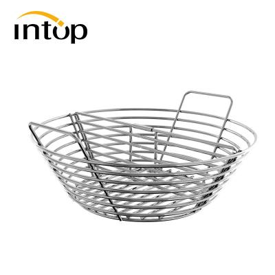 China Use Customize Round Charcoal Grill Basket Wire Mesh Outdoor Folding Stainless Steel Charcoal BBQ Grill Ceramic BBQ Grill for sale