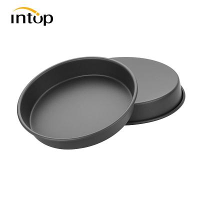 China 9inch Hard Liner Stocked Around Deep Pan Pizza Pan Pizza Pan Pizza Tray Baking Pan For Baking for sale