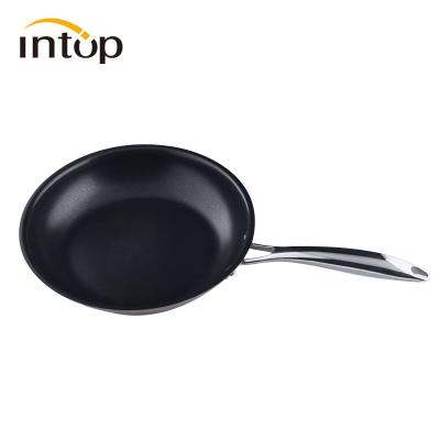 China Sustainable Soup Pot Frying Pot 201Stainless Steel Nonstick Wok Kitchen Frying Pan Pan Non Stick Cookware Electric Stock Pot for sale