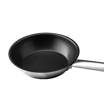 China Durable Non-Stick Coating 304 Stainless Steel Non-Stick Frying Pan 28cm Soup Pot for sale